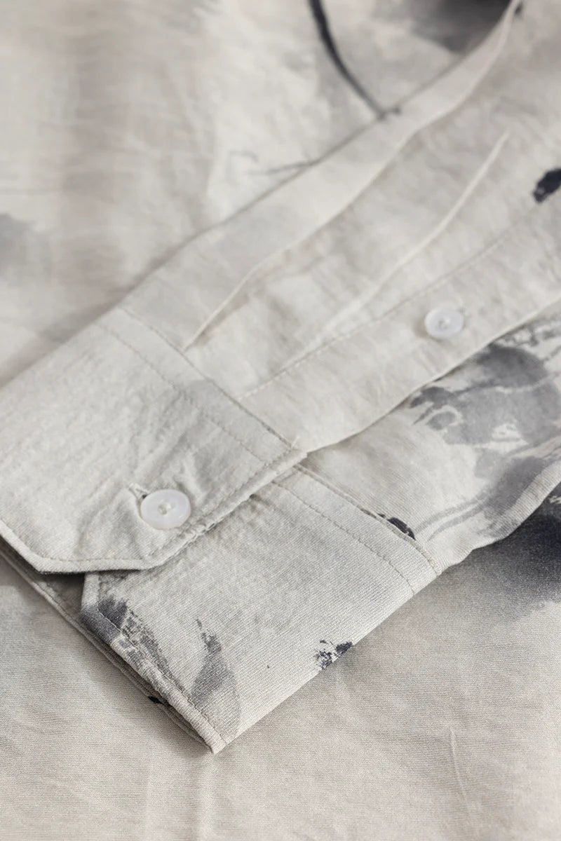 Axel Light Grey Abstract Shirts