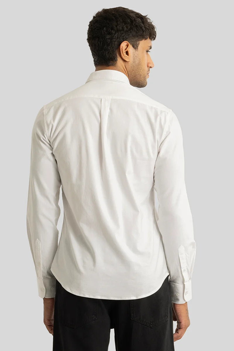 Quentin White Plain Shirt