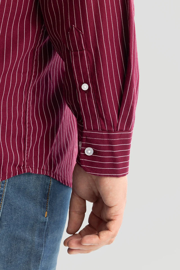 Lining Maroon Stripes Shirts