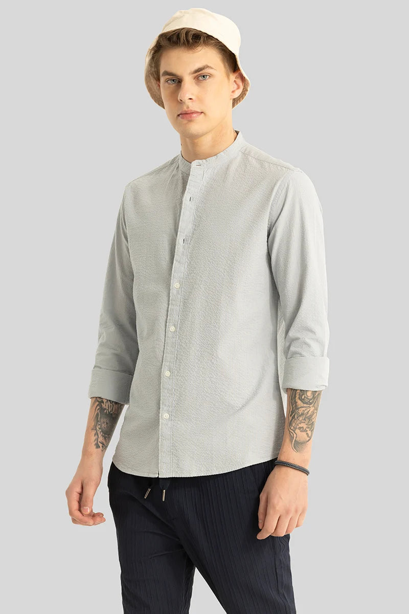 Buy Men's Elevate Light Grey Plain Shirts Online | Snitch – SNITCH