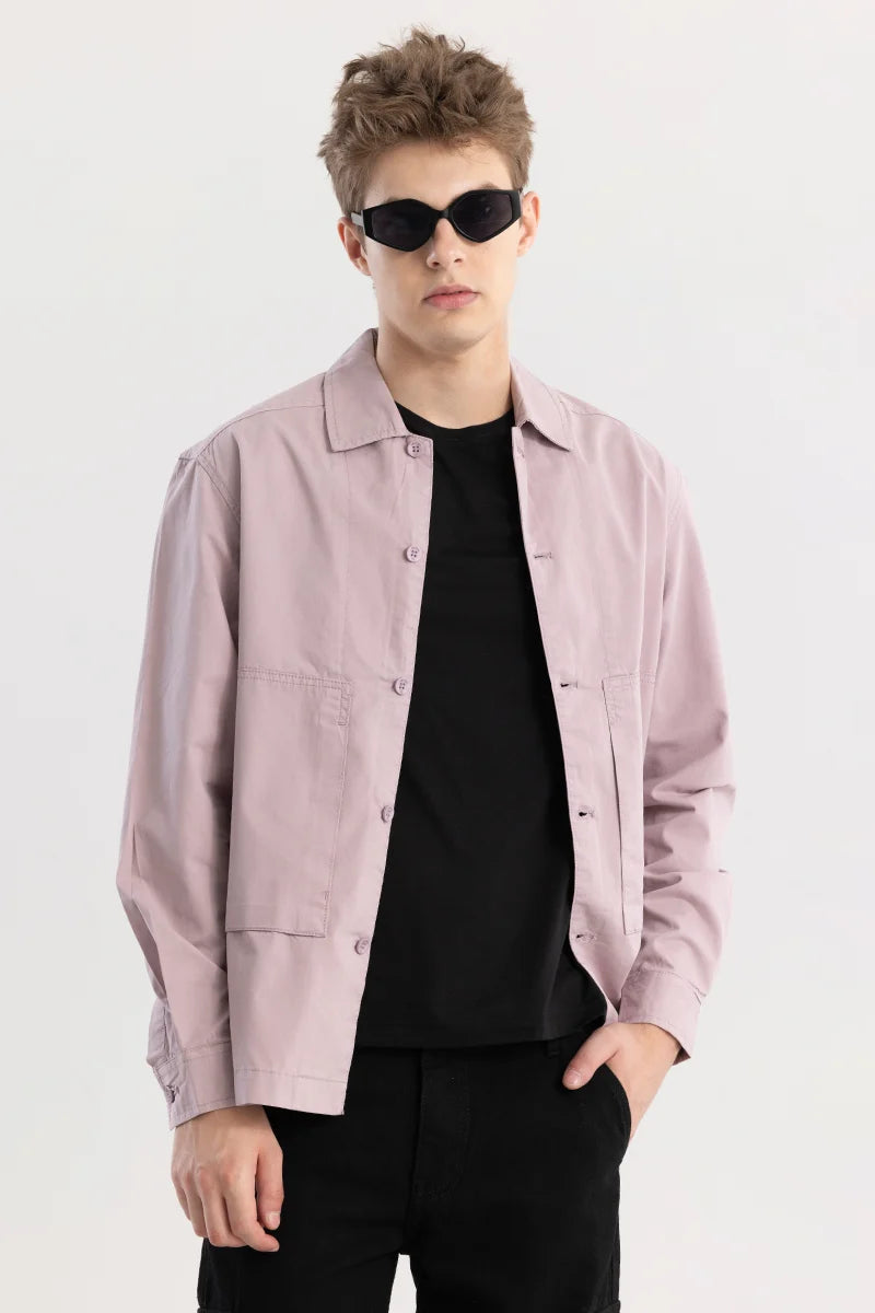 Eclectic Mauve Plain Overshirt