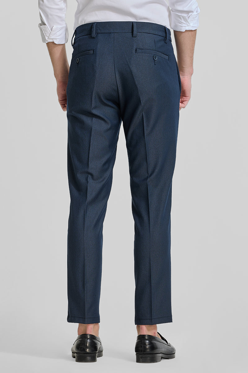 Navy Stretch Slim Fit Trousers