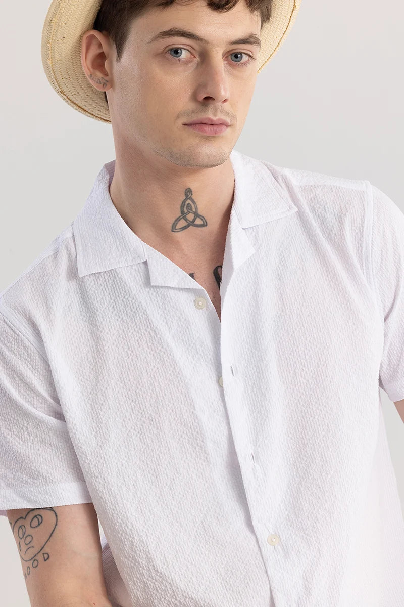 Mystique White Plain Shirt