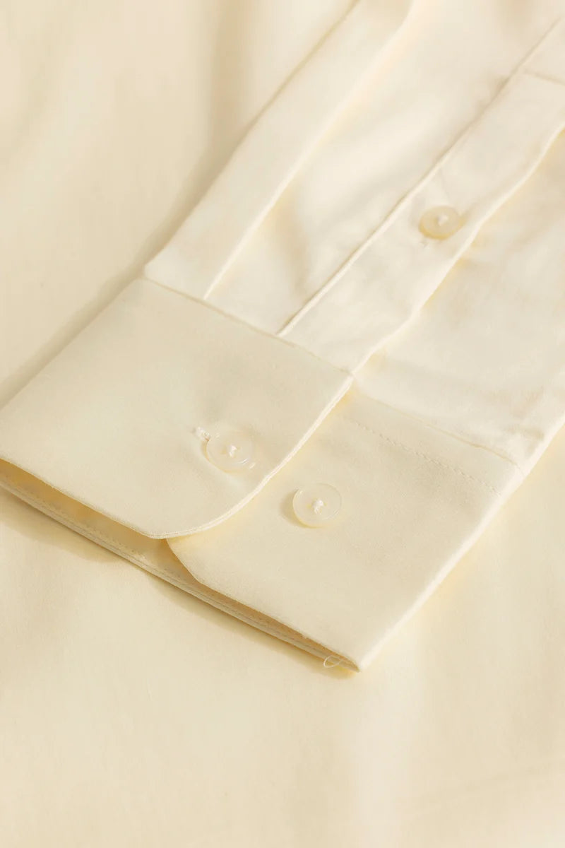 Etnni Cream Plain Stitchless Shirt