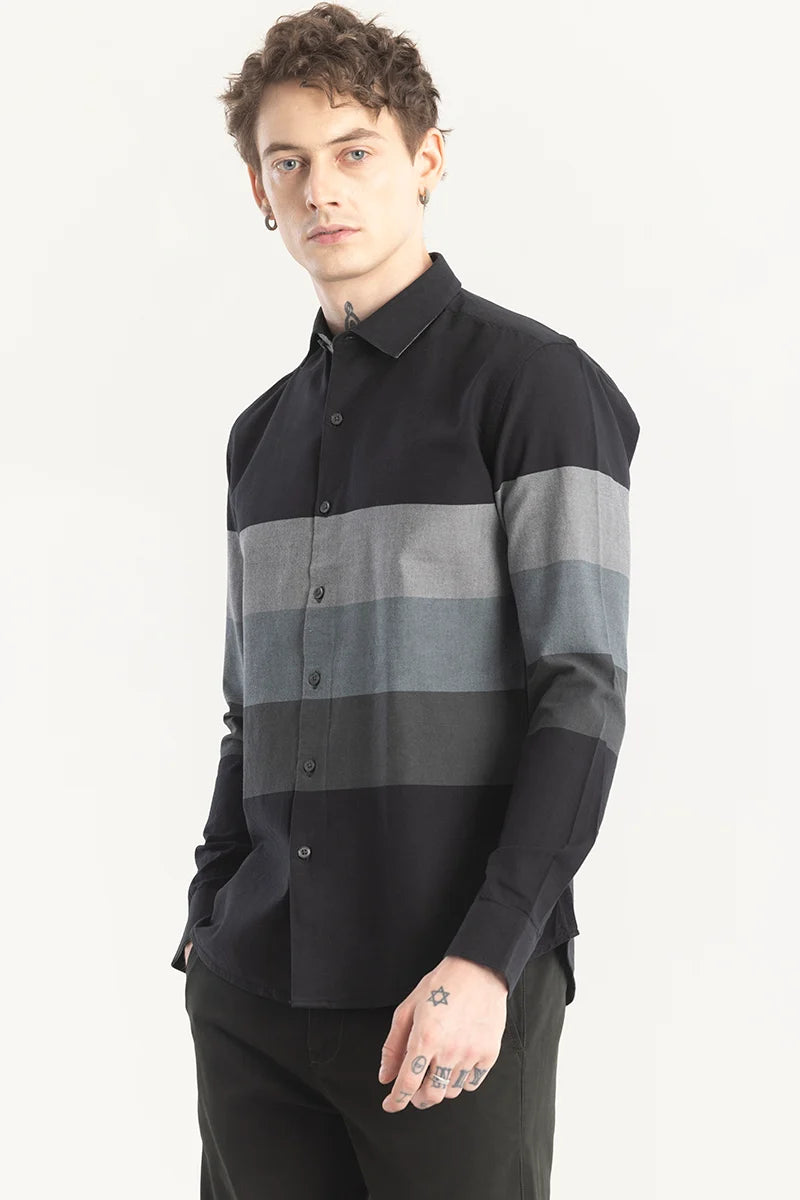 Shadient Stripe Black Shirt