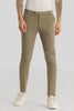 Yann Khaki Plain Slim Fit Trousers