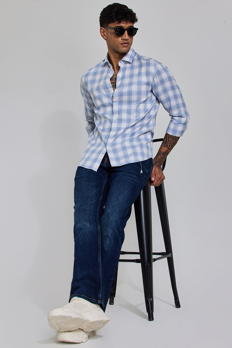 Blue Checks Slim Fit Shirt