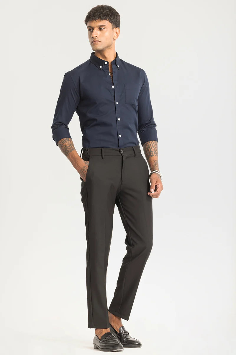 Black Slim Fit Stretch Trouser