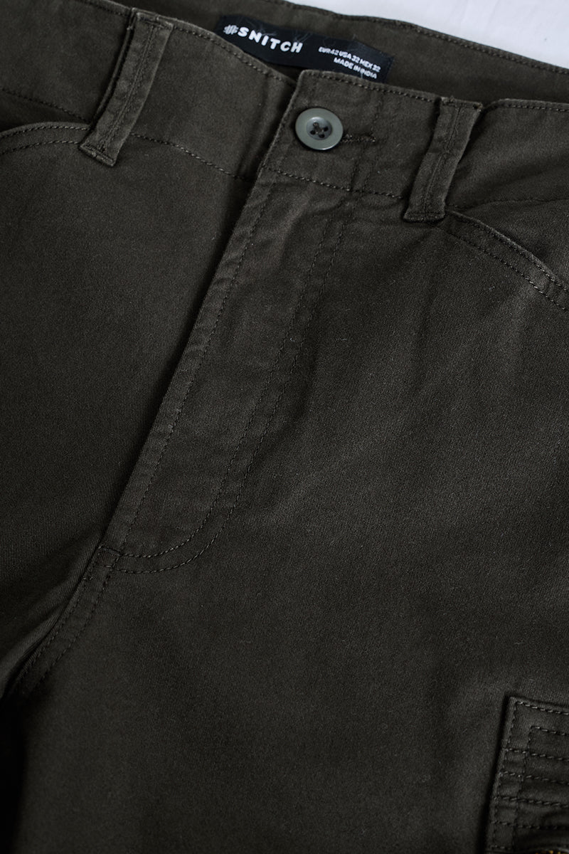 Olive Slim Fit Cargo Pants