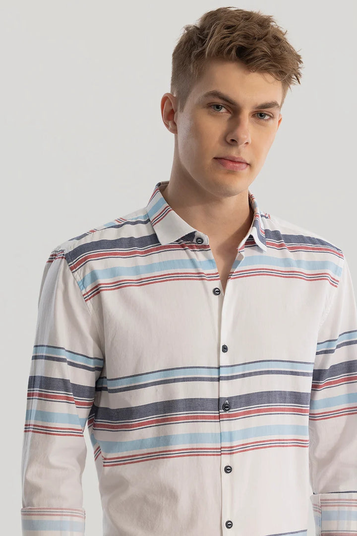 White Stripes Slim Fit Shirt