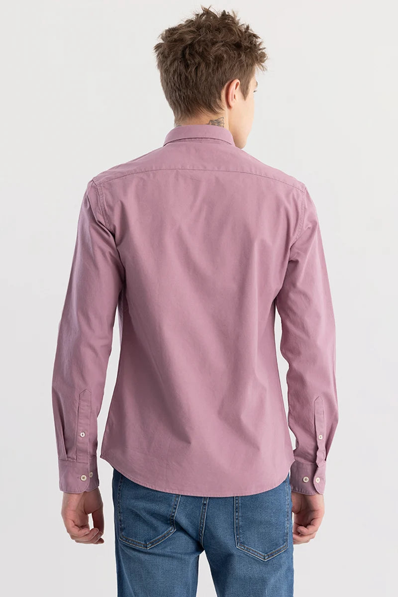 Shirtolo Mauve Plain Shirt