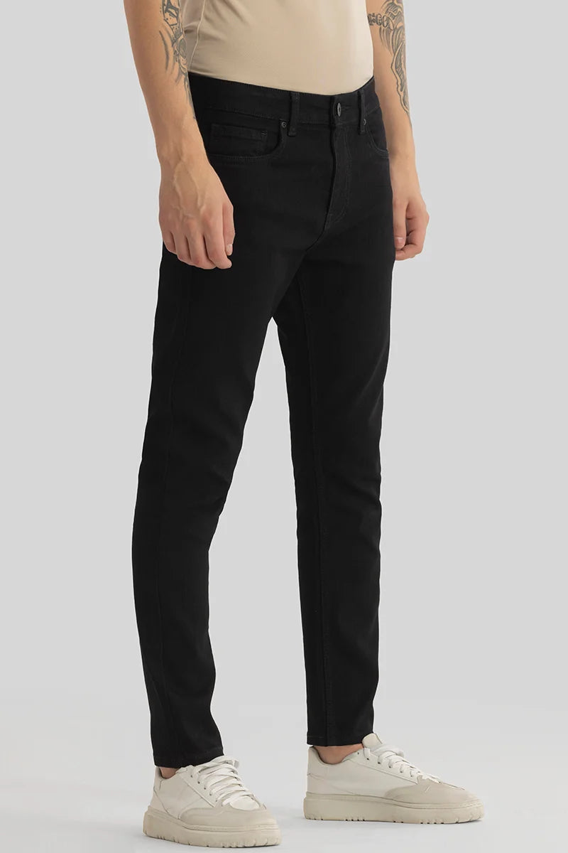 Alexandre Black Plain Slim Fit Jeans