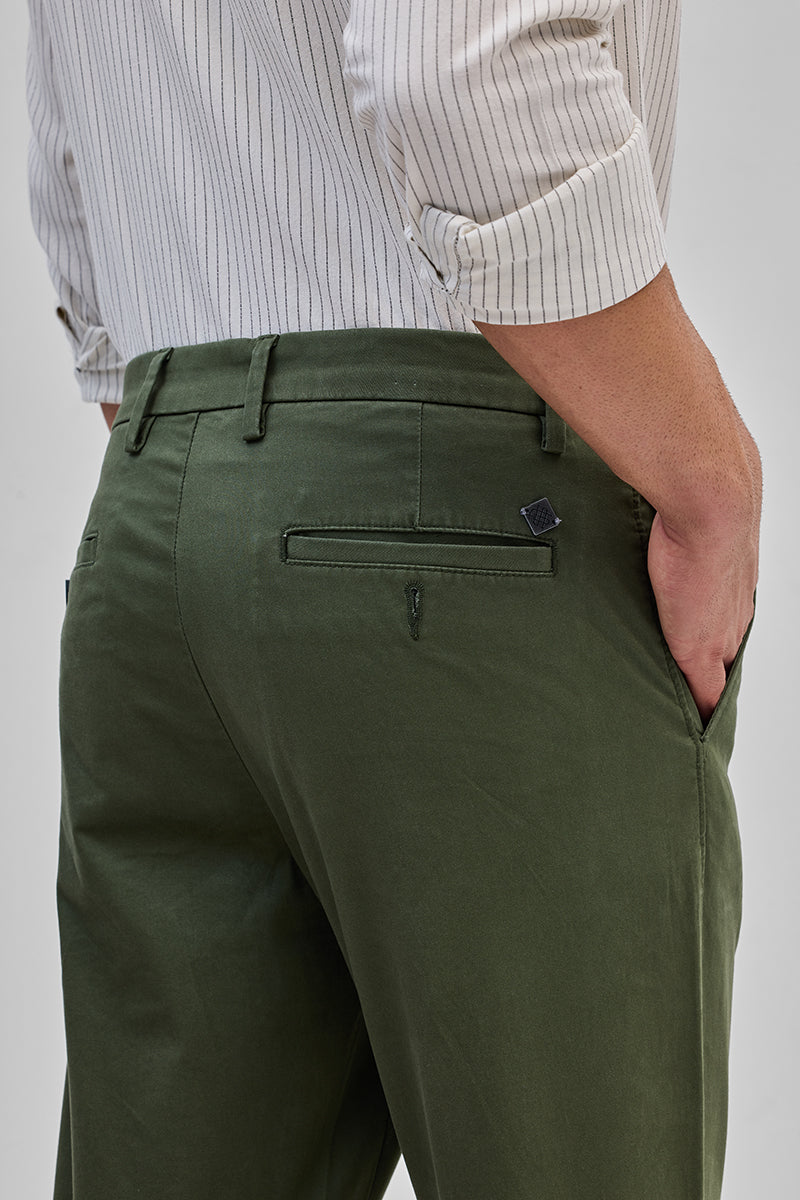 Olive Slim Fit Trousers