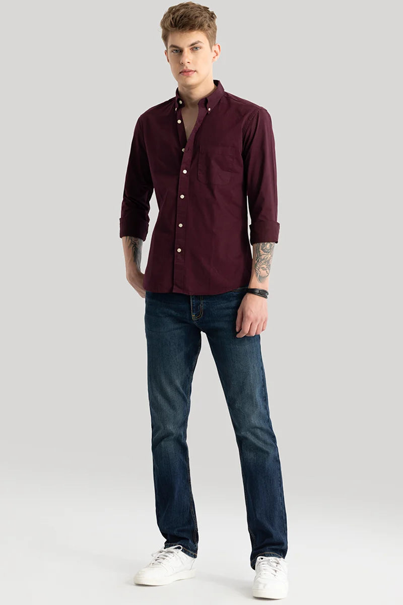 Maroon Oxford Shirt