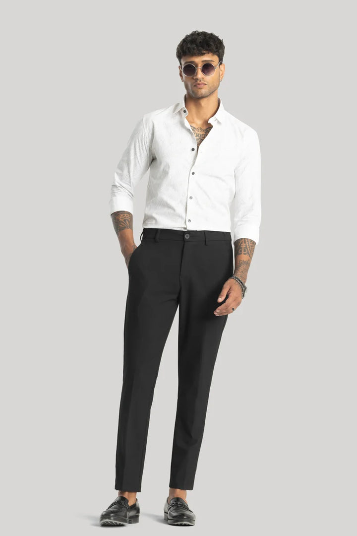 Giorgio Black Slim Fit Trousers