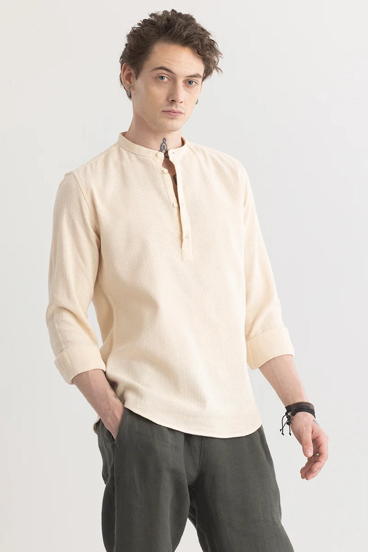 Hemlyn Beige Casual Shirt