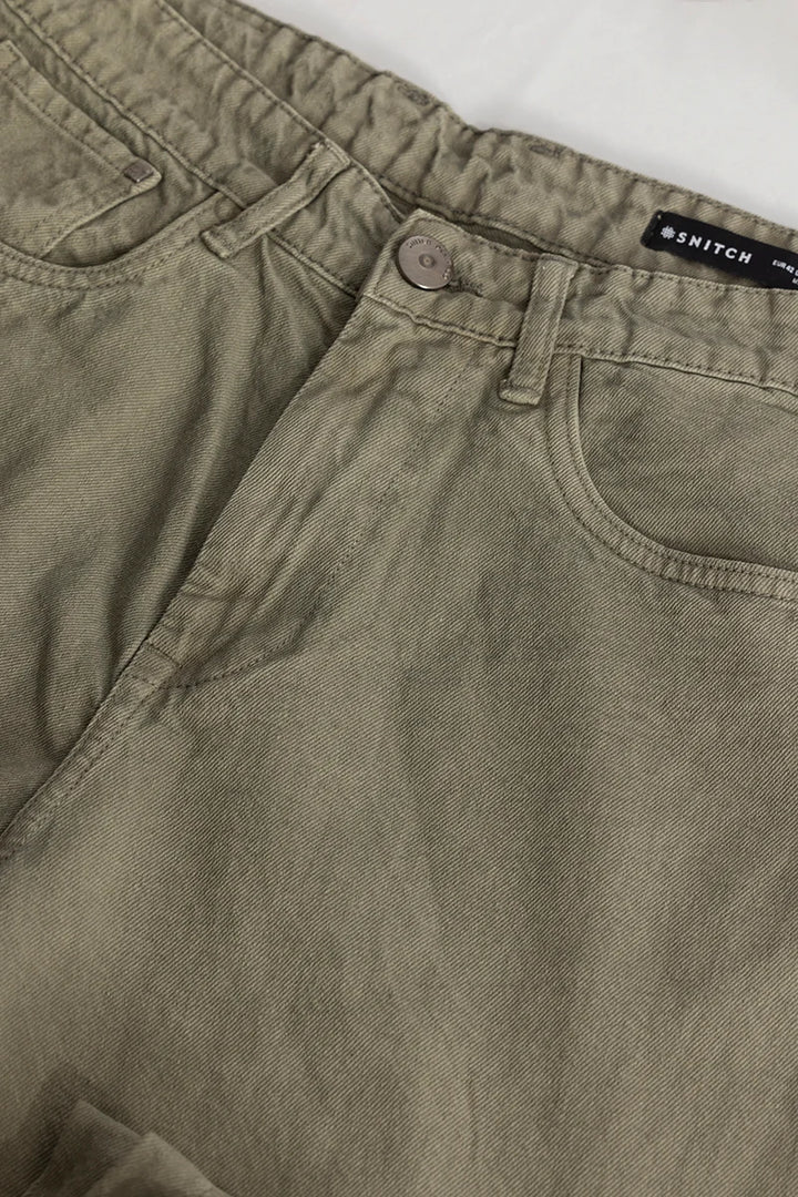 Pockeflex Olive Baggy Cargo Jeans