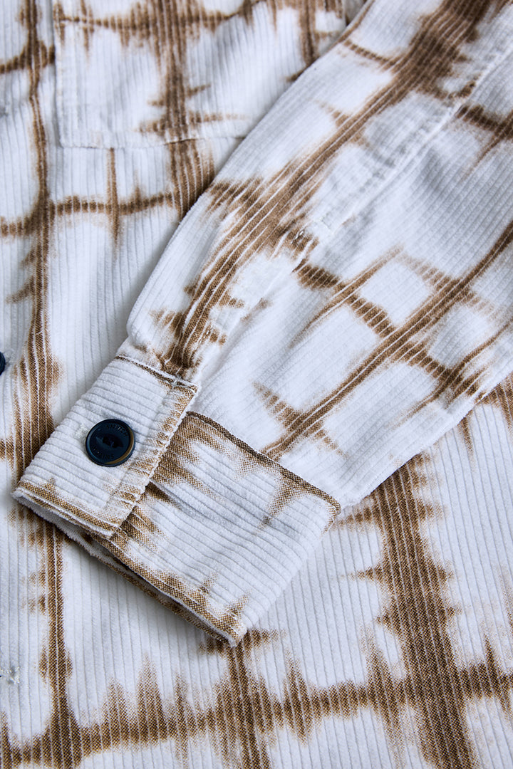 Brown Abstract Corduroy Overshirt