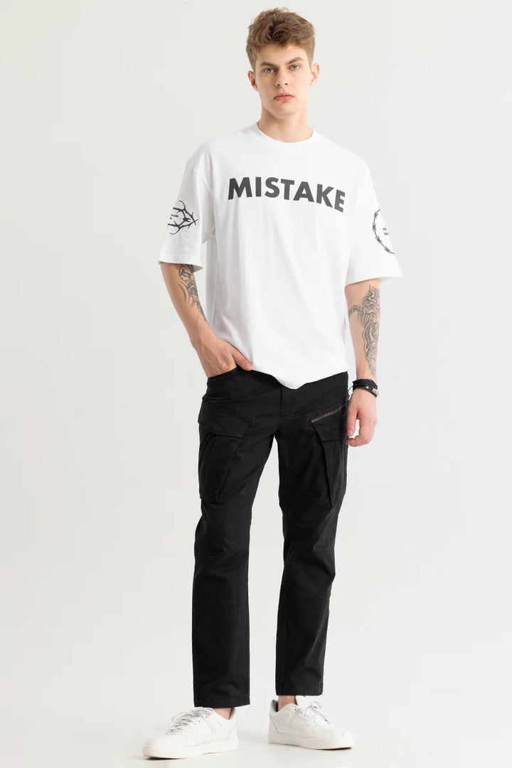 Mistake White Oversize Graphic T-Shirt