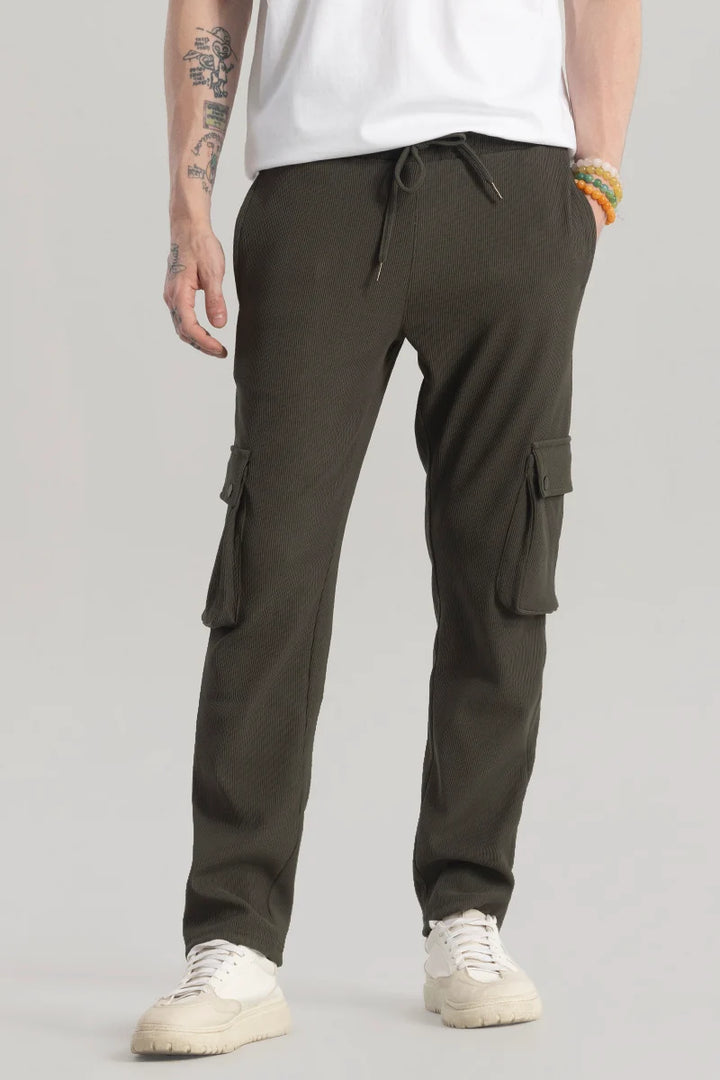 Pockethrive Olive Corduroy Cargo Pant