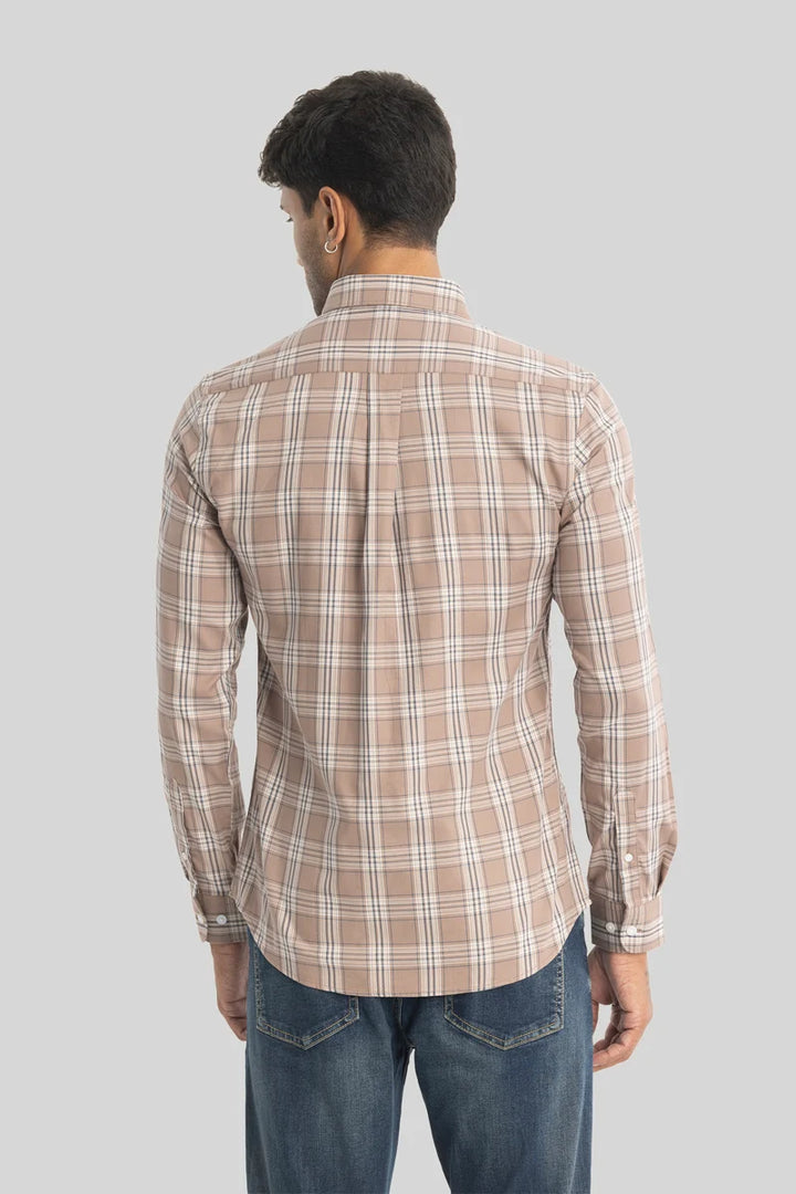 Raimondo Light Brown Checks Shirt