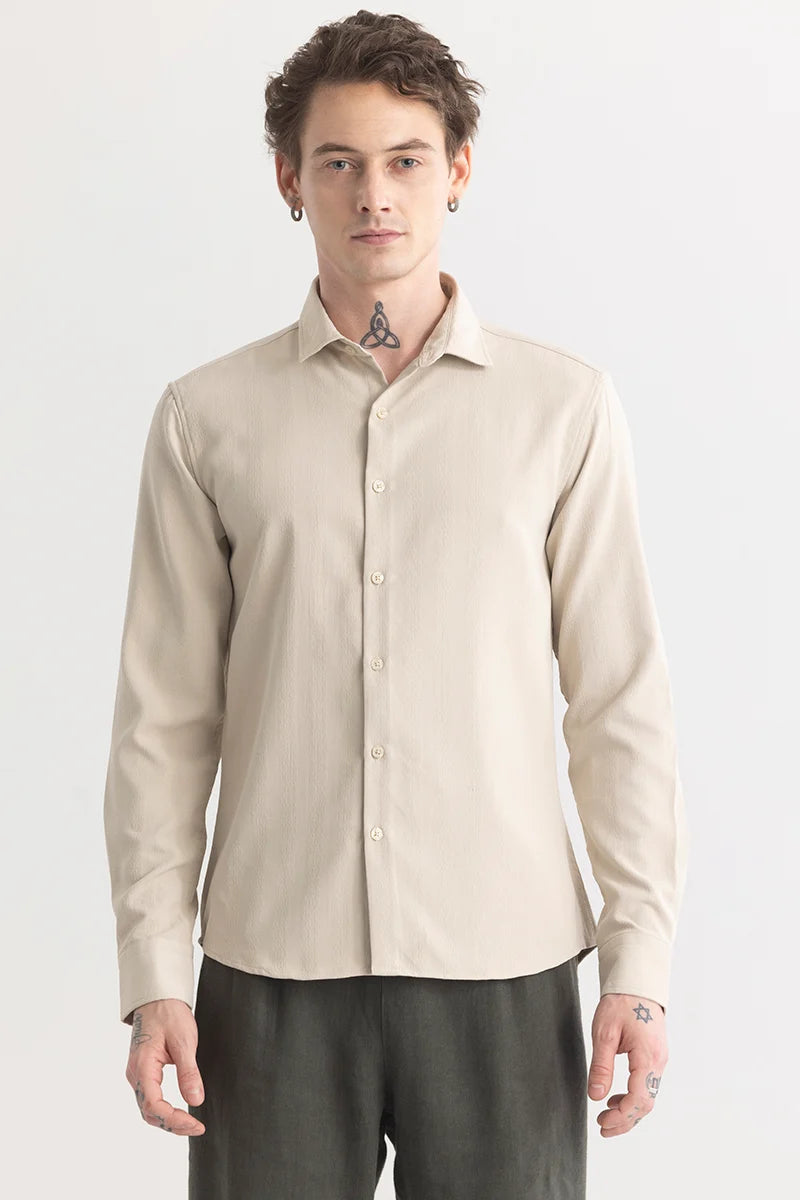 FlexiForm Beige Textured Shirt