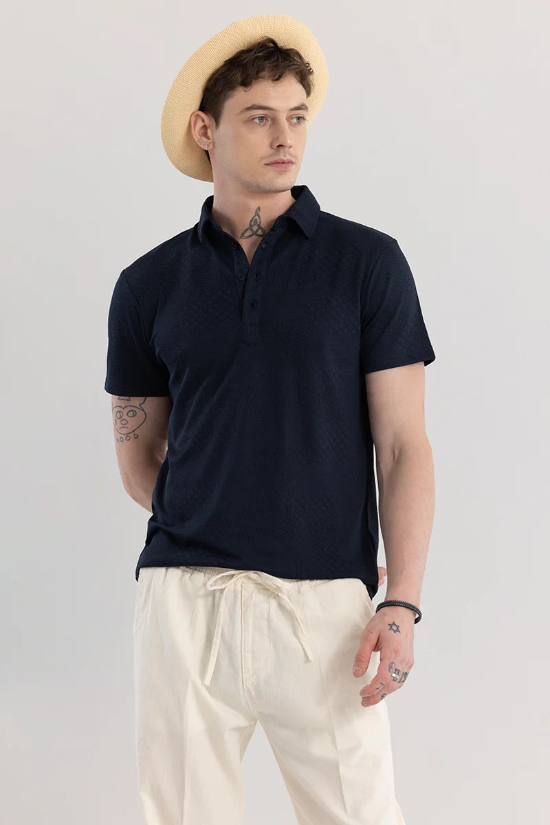 Meteor Navy Blue Polo T-Shirt