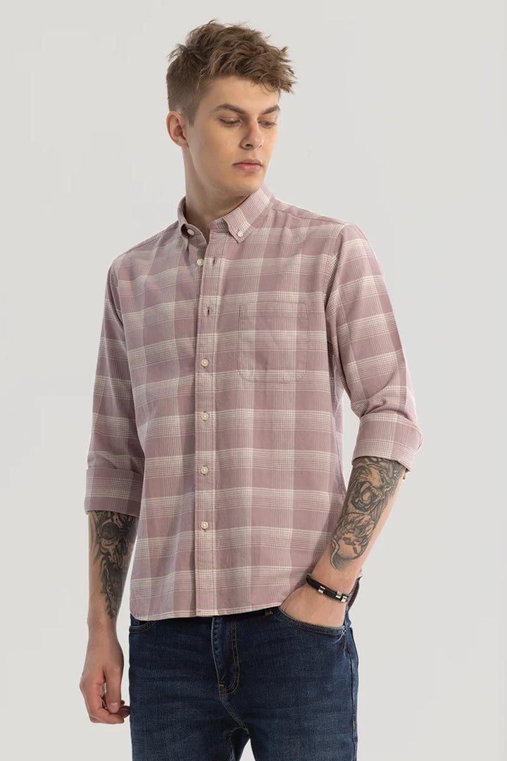 Pink Checks Oxford Shirt