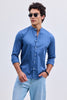 Blue Mandarin Shirt