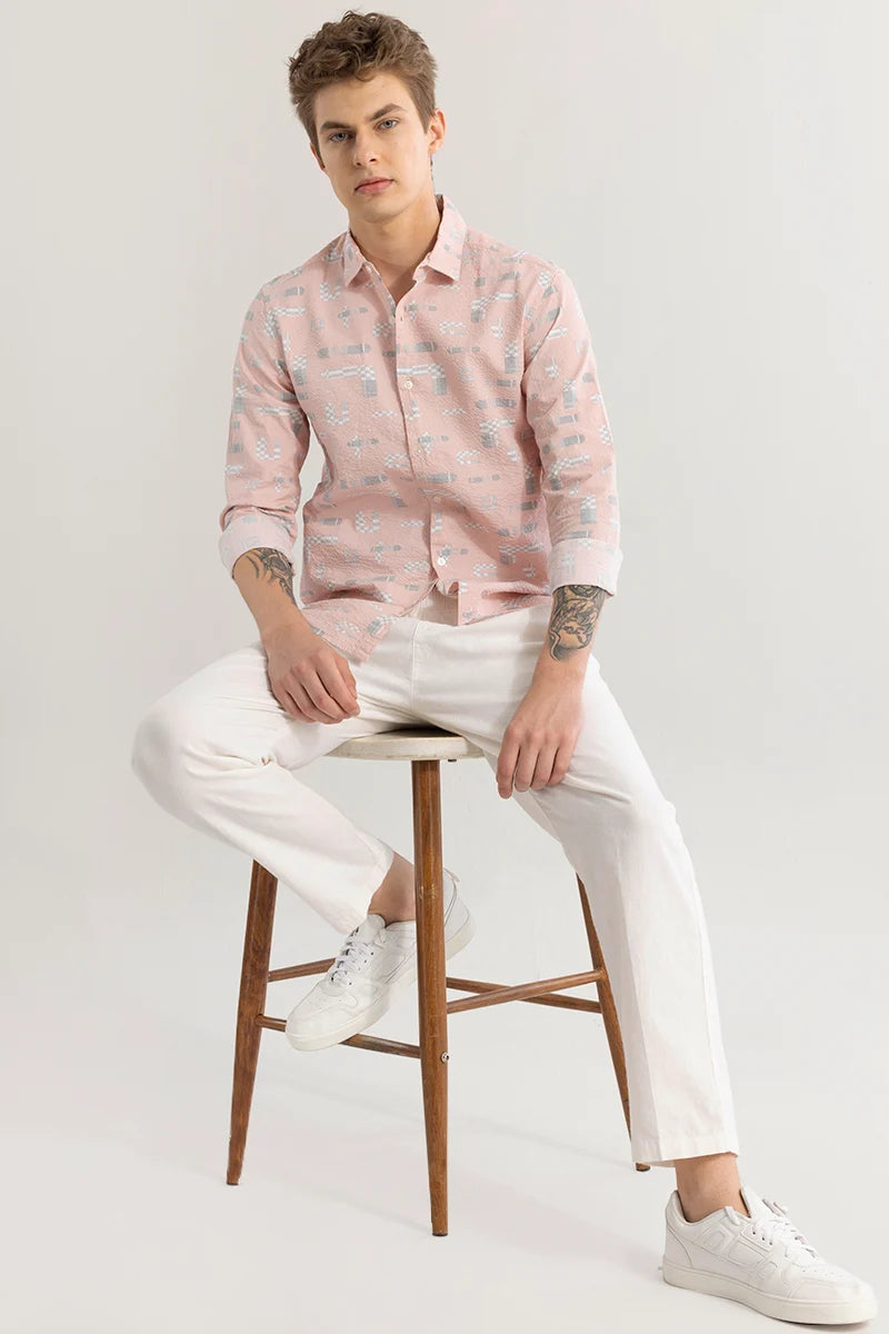 Mintstellar Peach Textured Shirt