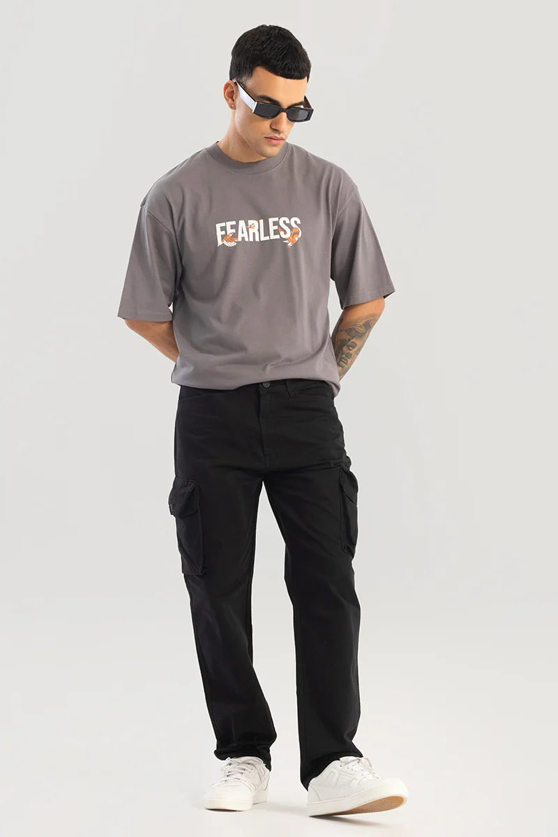 Zoe Black Loose Fit Cargo Pants