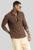 Light Brown Textured Stretch Shirt