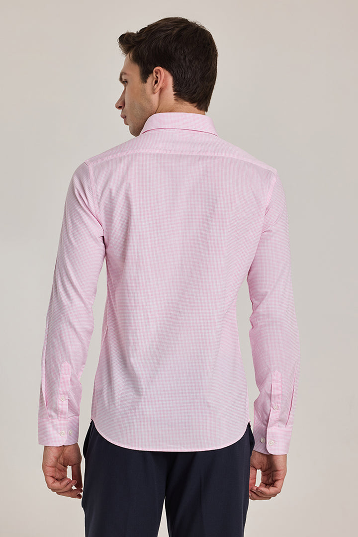 Light Pink Checks Giza Cotton Shirt