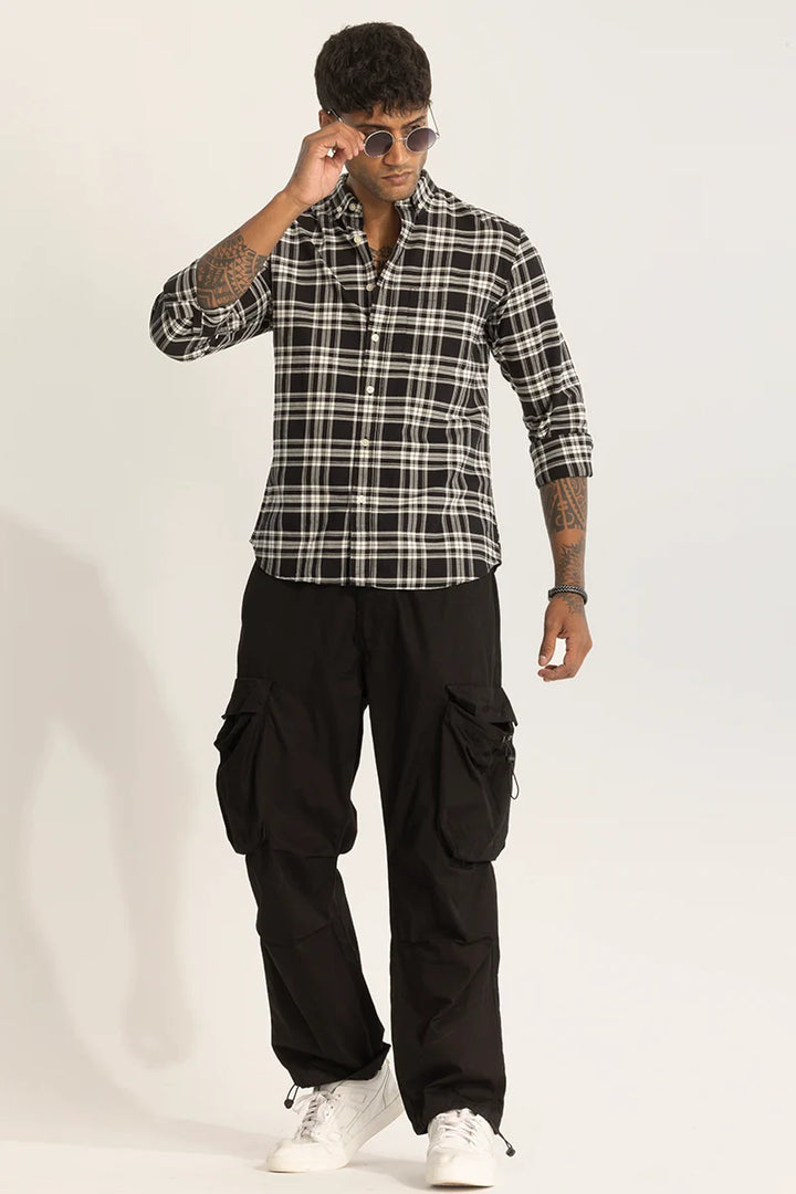 Black Checks Oxford Shirt