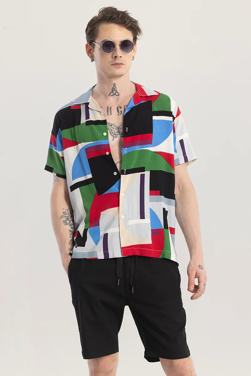 GeoVibrance Abstract Multicolor Shirt