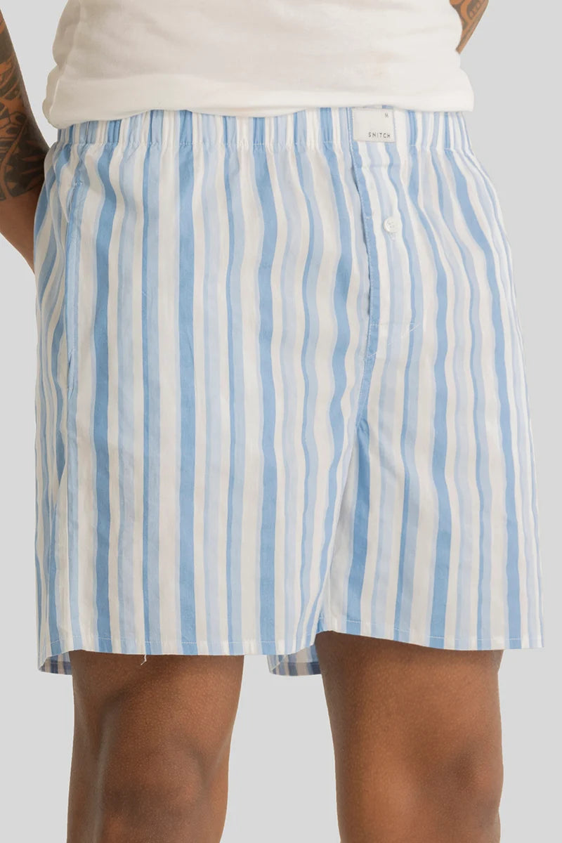 Bernadette Light Blue Stripes Boxers