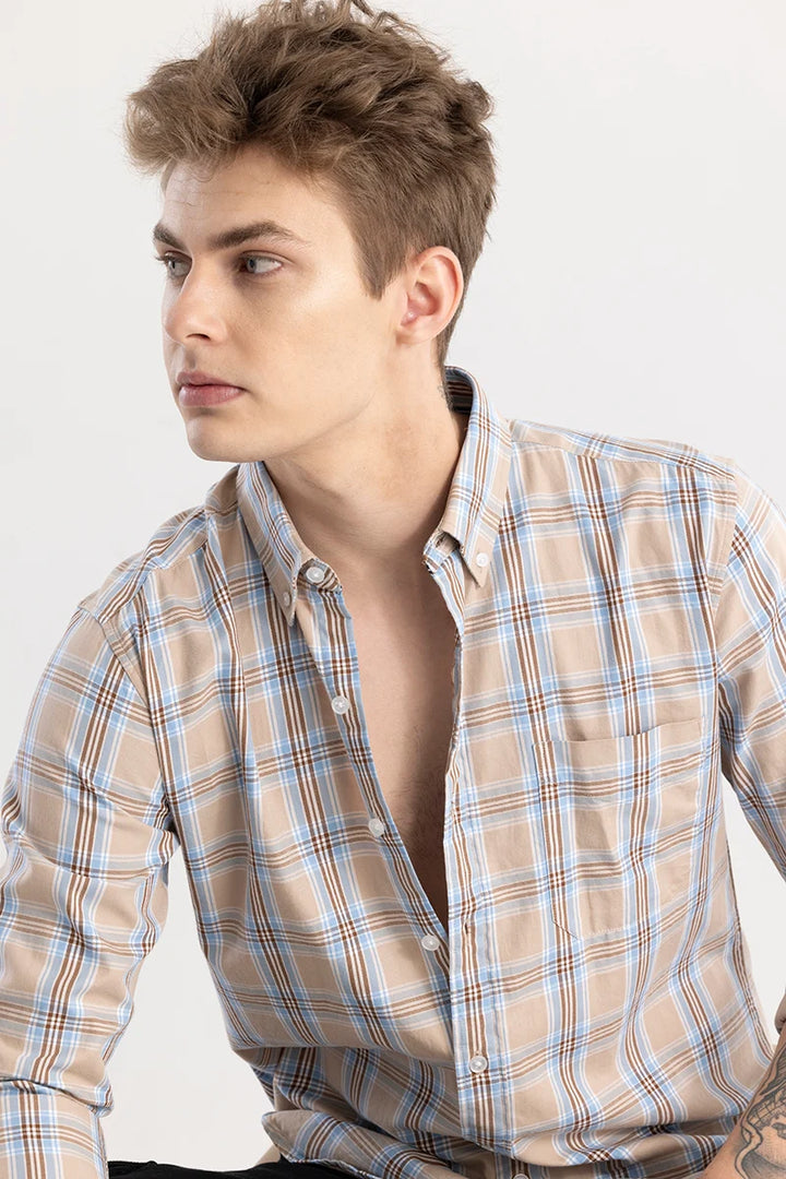 Plaidariffic Beige Check Shirts