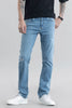 Kari Light Blue Distressed Straight Fit Jeans