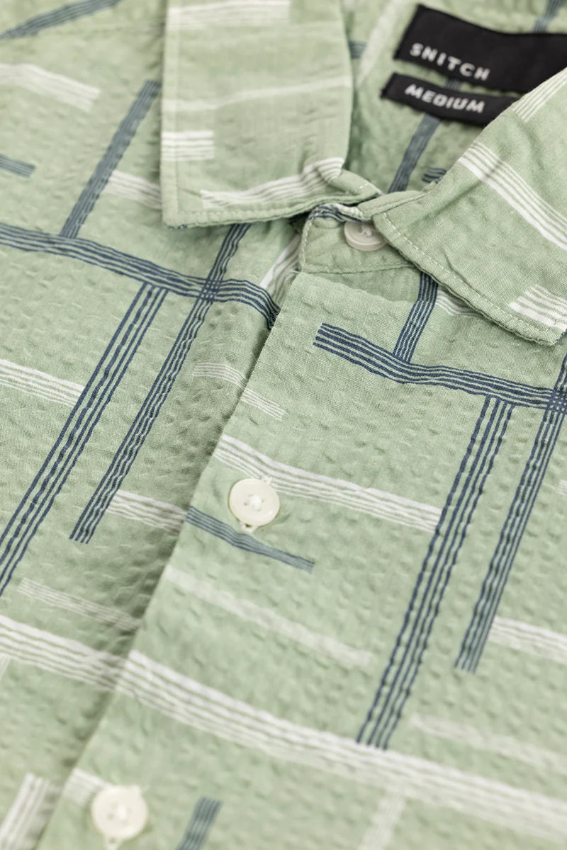 Azuregrid Abstract Green Shirt