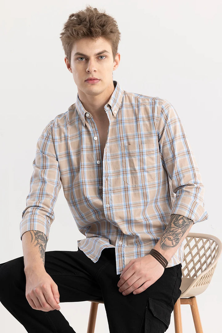 Plaidariffic Beige Check Shirts