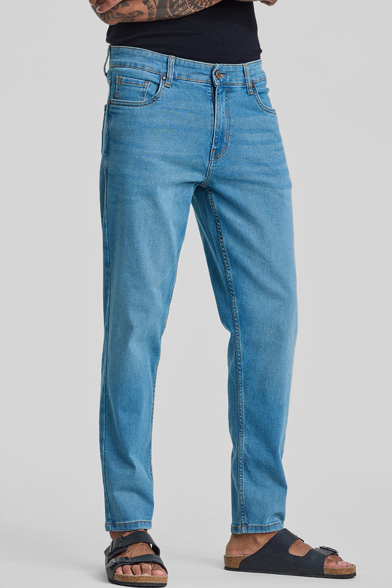 Blue Tapered Fit Jeans