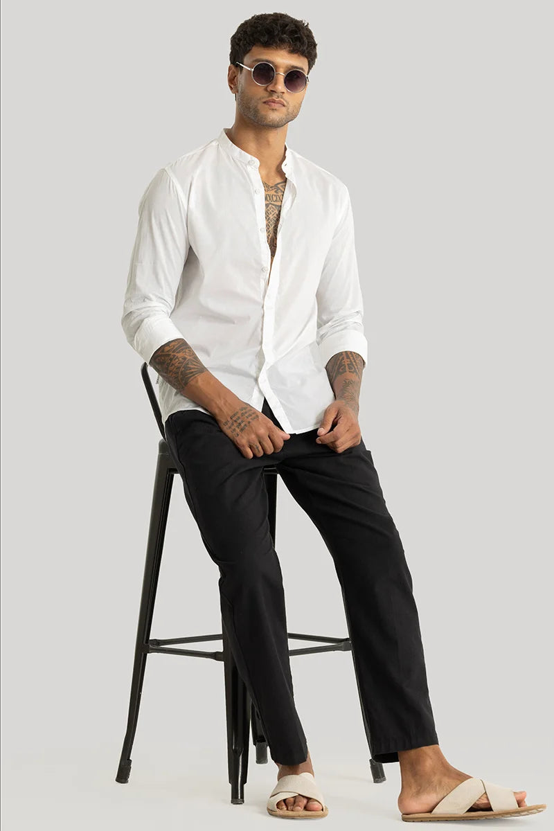 Yngve White Plain Shirt