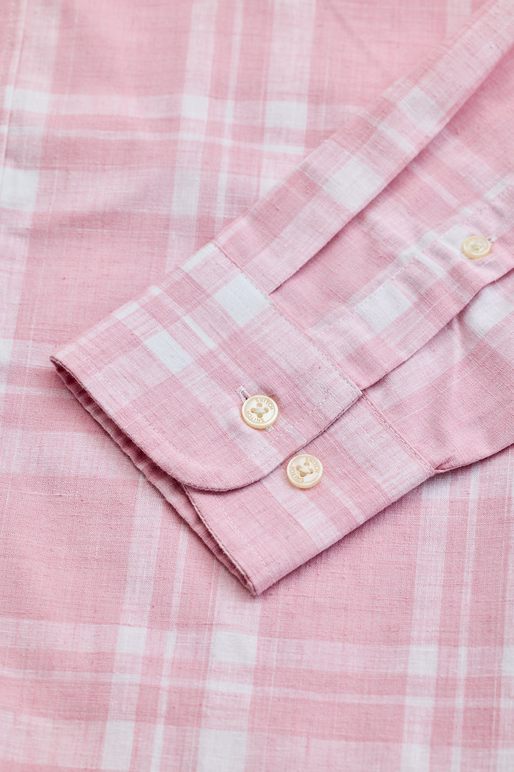 Light Pink Checks Oxford Shirt