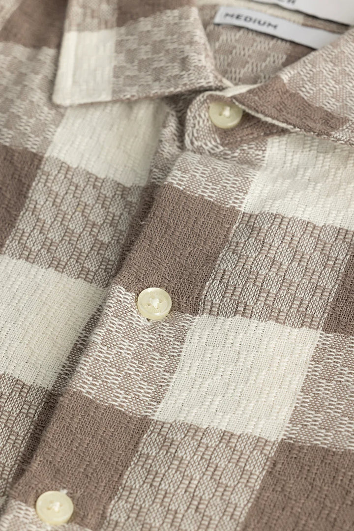 Armor Light Brown Checks Shirt