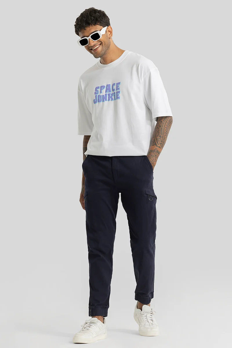 Space Junkie White Oversized T-Shirt