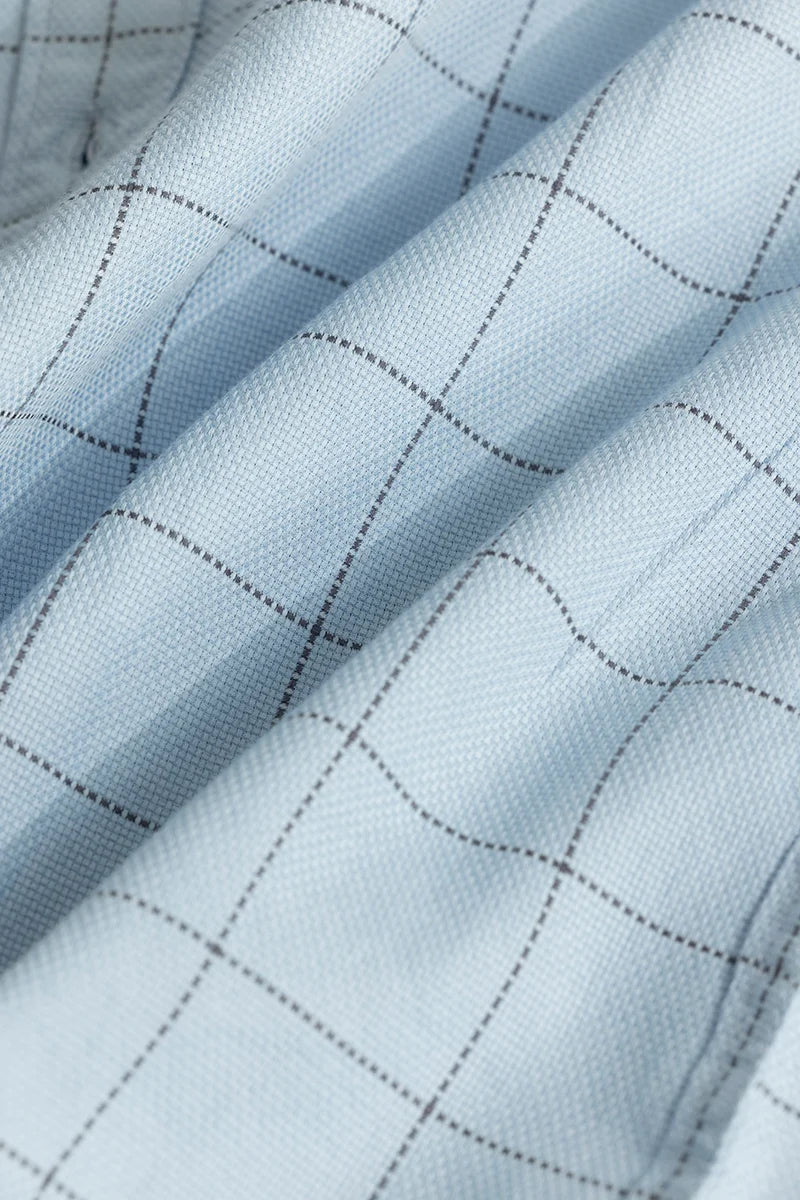 Philippe Light Blue Checks Shirt