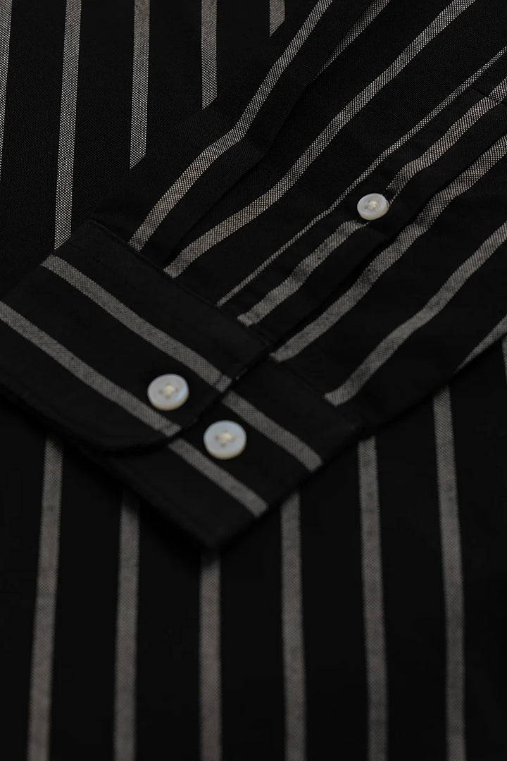 Bodil Black Striped Shirt