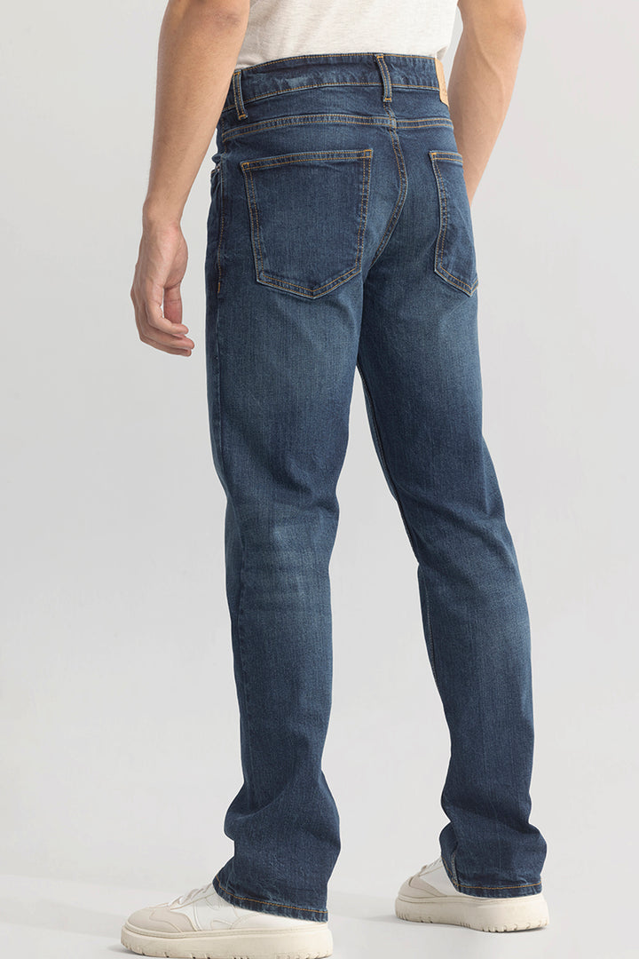 Ravish Washed Blue Straight Fit Jeans