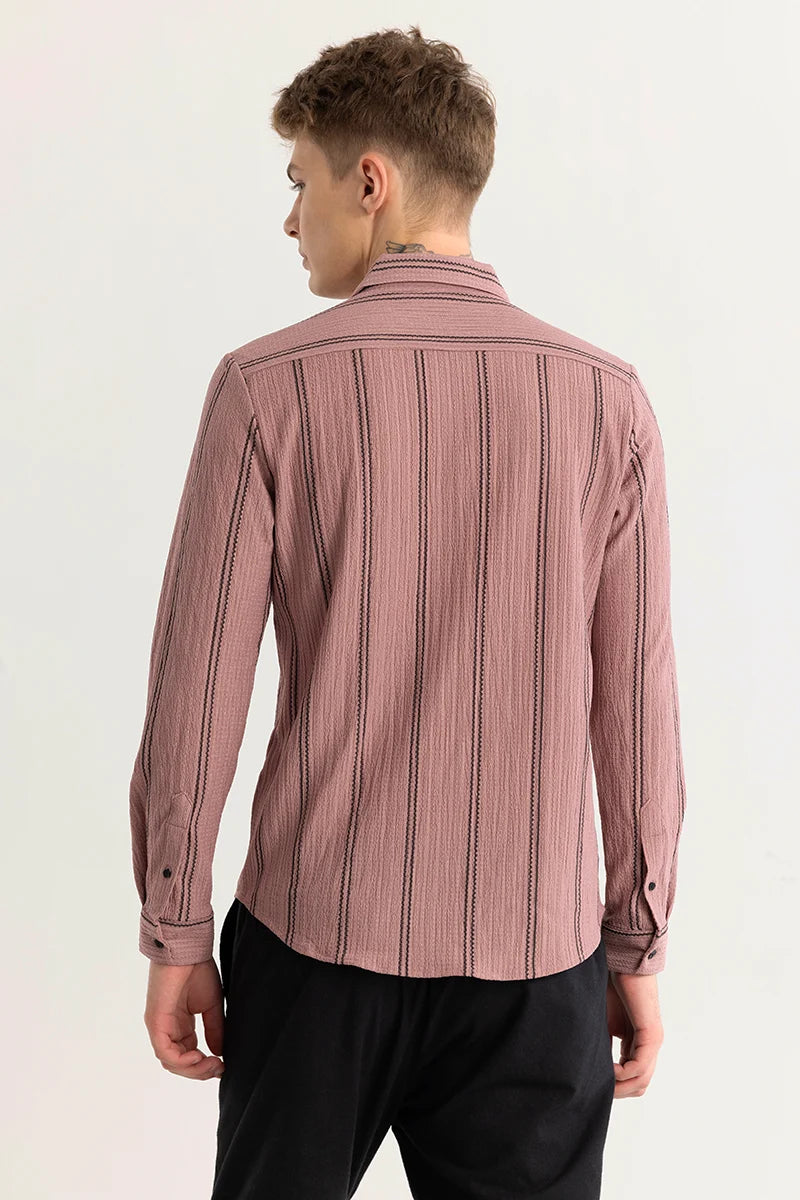 Sverre Stripe Mauve Shirt