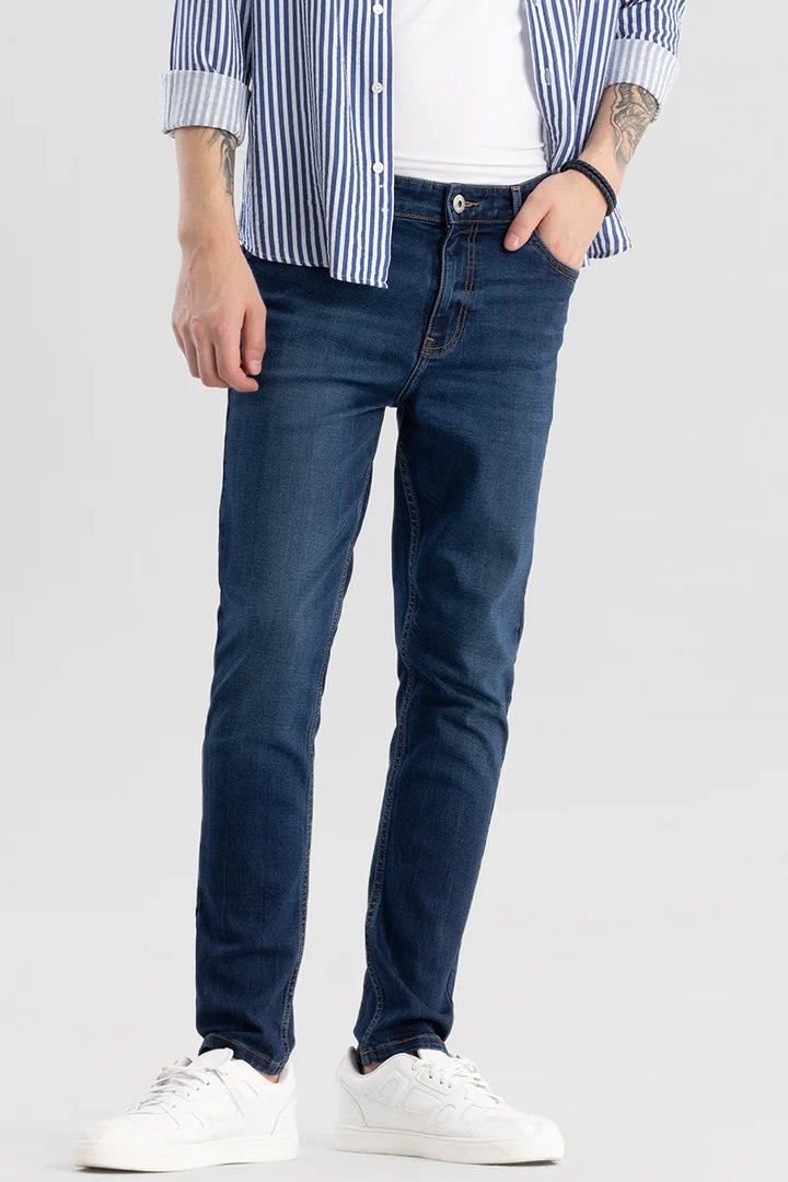 Denity Slim Fit Navy Jeans